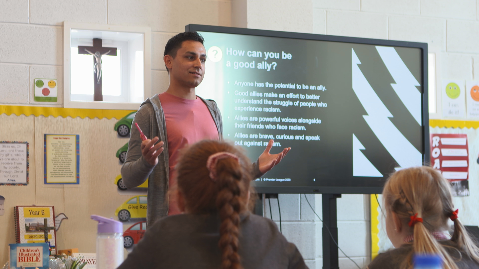 Ben Cajee at Holy Trinity Primary school.